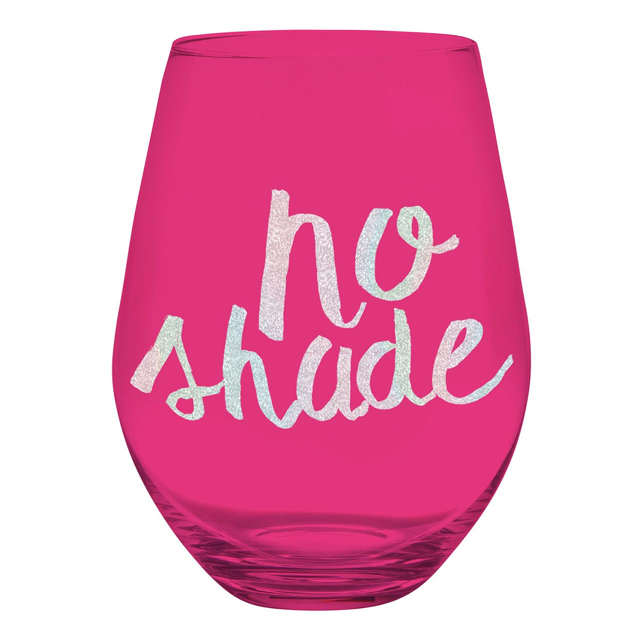 No Shade Jumbo Stemless Wine Glass in Tinted Bright Pink | 30oz Holds a Full Bottle of Wine