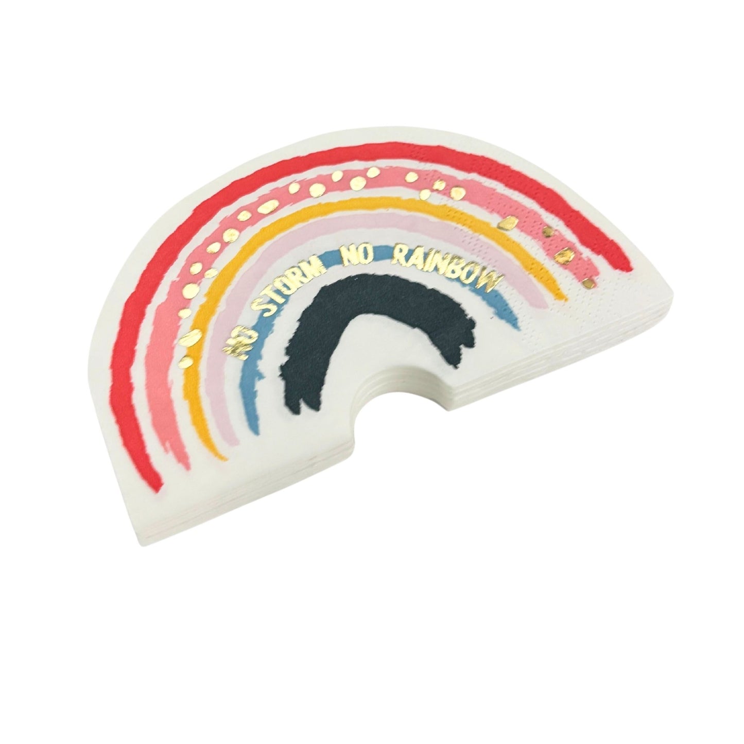 No Storm No Rainbow Die-Cut Party/Beverage/Cocktail Napkins