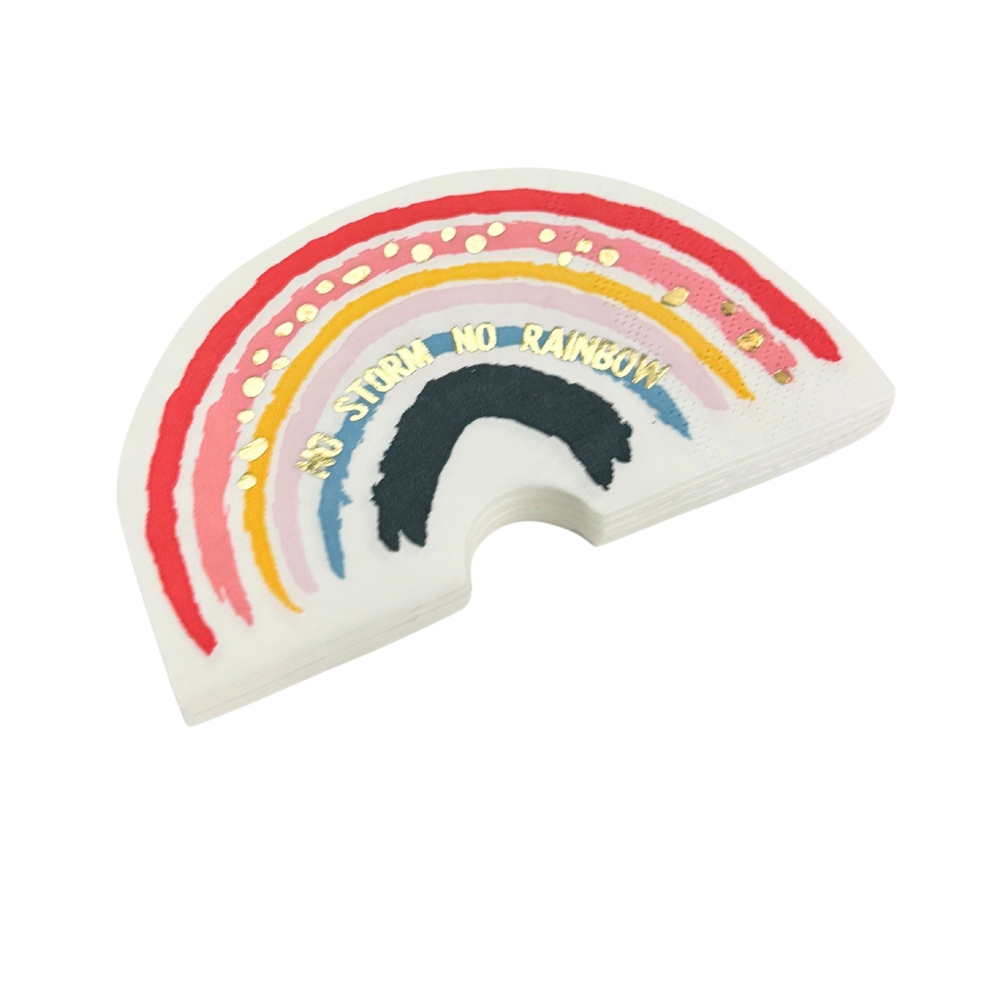 No Storm No Rainbow Die-Cut Party/Beverage/Cocktail Napkins