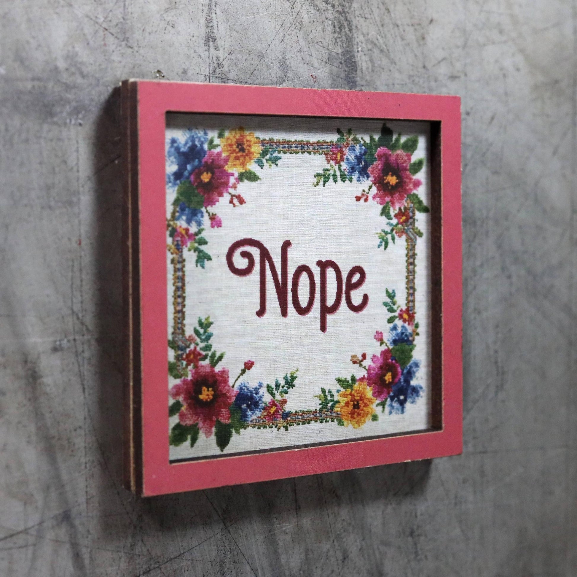Nope Funny Wooden Magnet-Bad Betty Greeting Co.-The Bullish Store