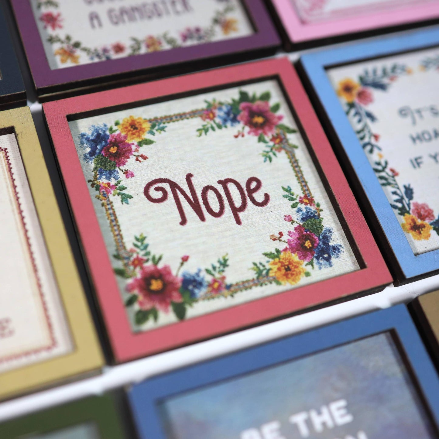 Nope Funny Wooden Magnet-Bad Betty Greeting Co.-The Bullish Store