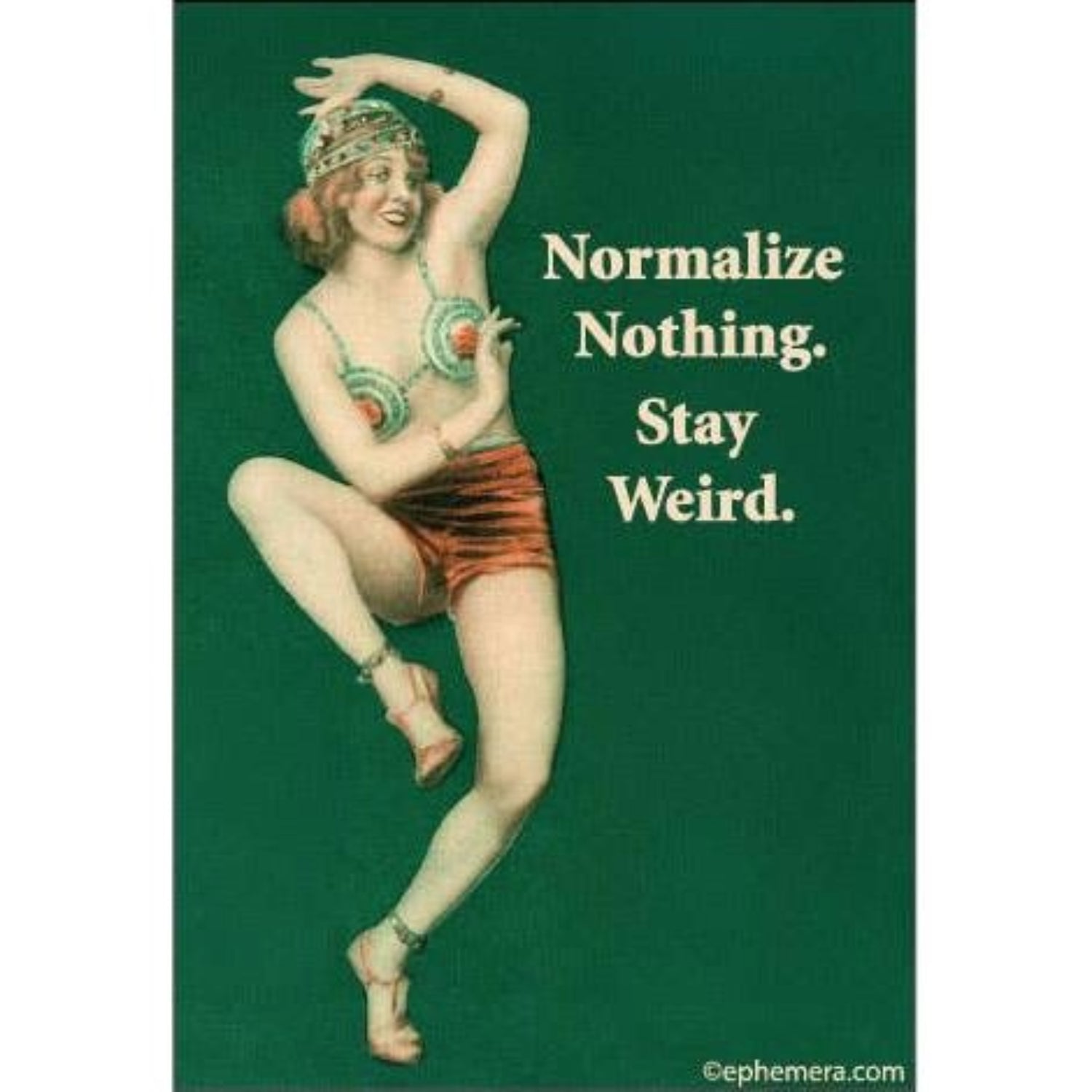 Normalize Nothing Stay Weird Magnet | Funny Sarcastic Fridge Magnet-Ephemera-The Bullish Store