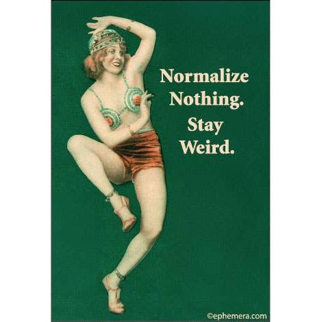 Normalize Nothing Stay Weird Magnet | Funny Sarcastic Fridge Magnet