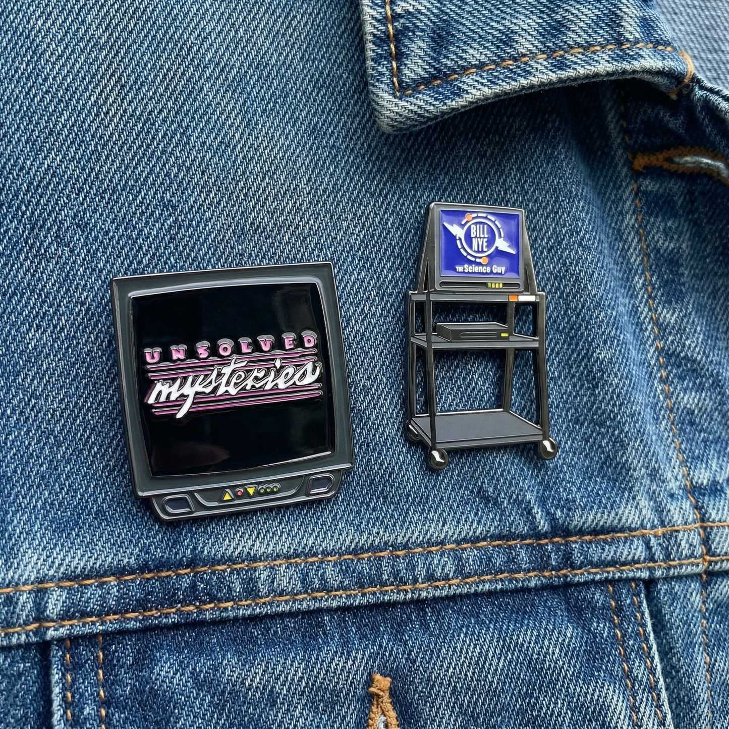 Nostalgic “Bill Nye: The Science Guy” School TV Enamel Pin