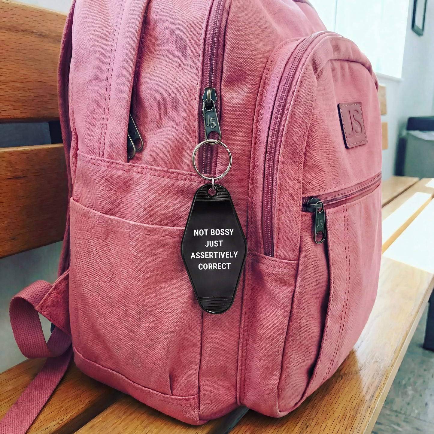 Not Bossy Just Assertively Correct Motel Keychain