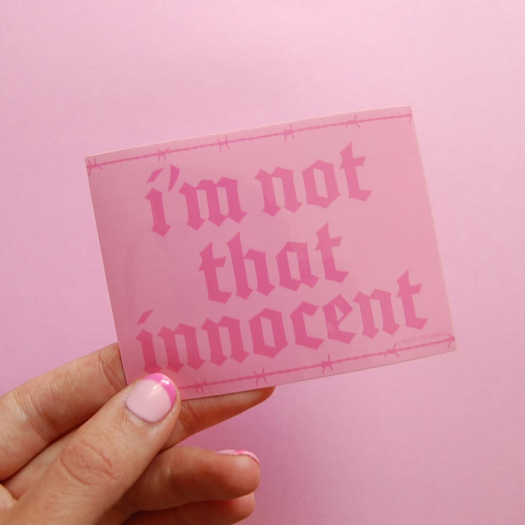 Not That Innocent Sticker in Pink | Britney Fan Art
