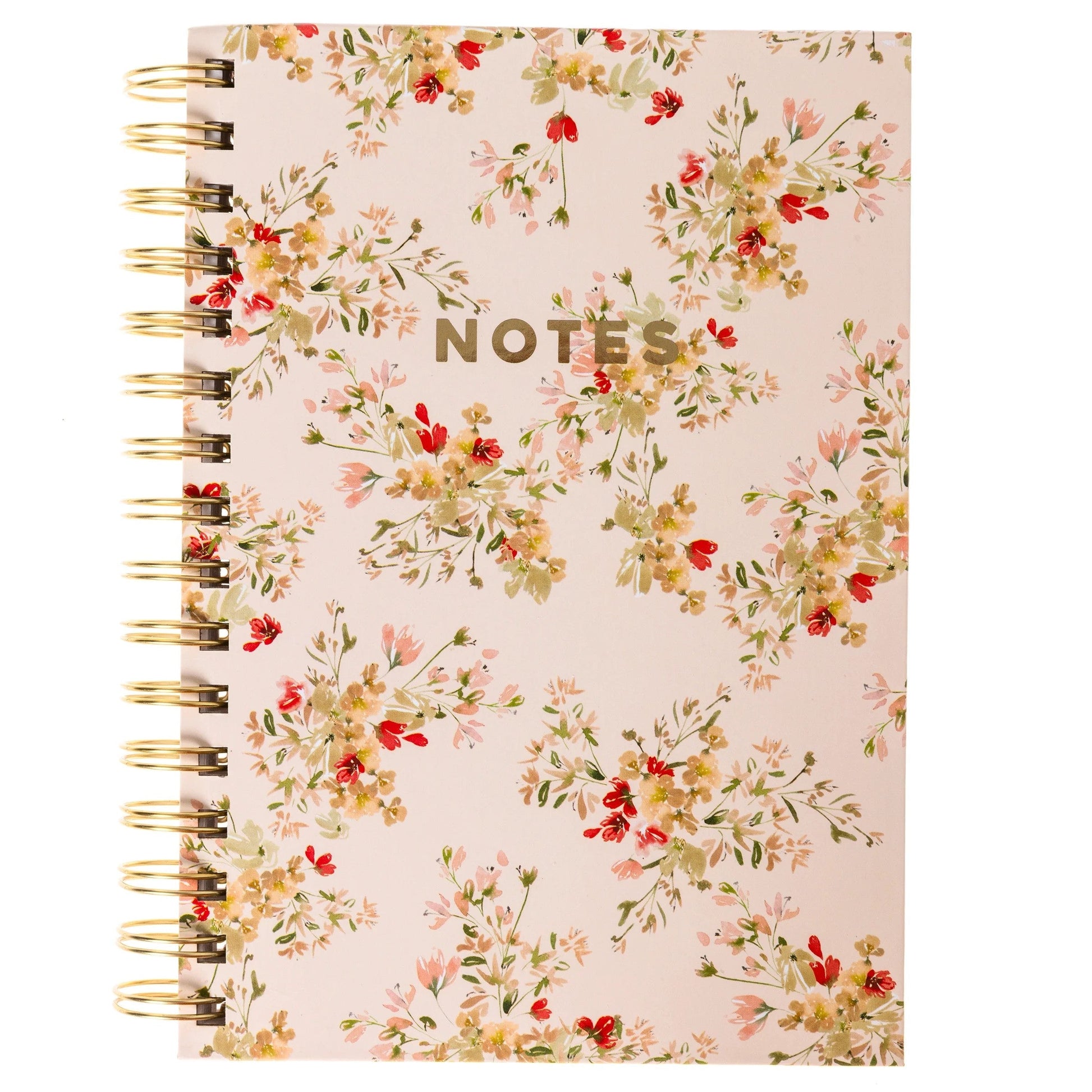 Notes Vintage Floral in Blush Spiral Hard Cover Journal | Spiral Bound Notebook | 6.25"x 8.25