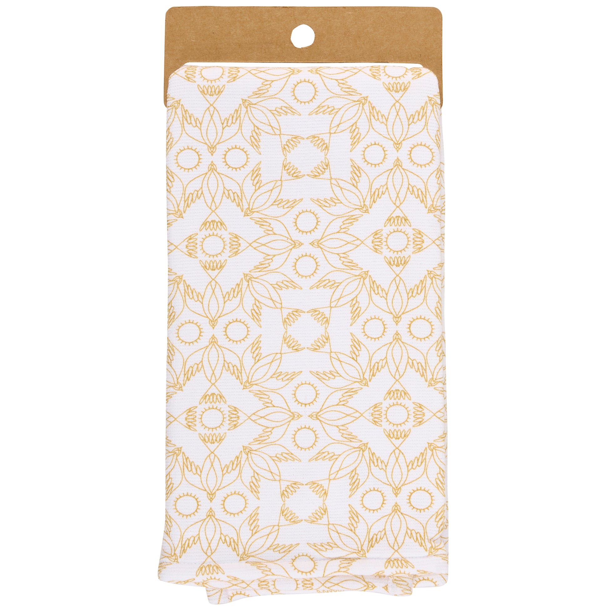 Nouveau Crane Cotton Kitchen Towel | Bird Pattern Hand Tea Dish Cloth | 20" x 28"