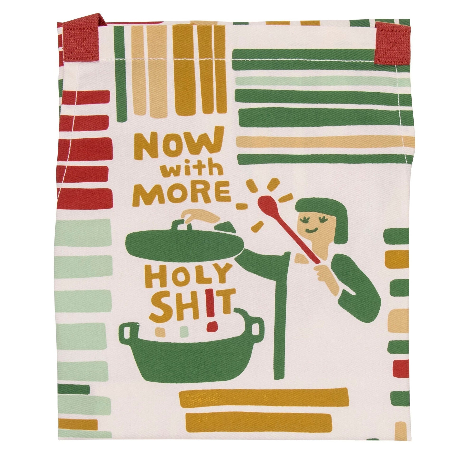 Now With More Holy Shit Funny Cooking and BBQ Apron Unisex 2 Pockets Adjustable Strap 100% Cotton