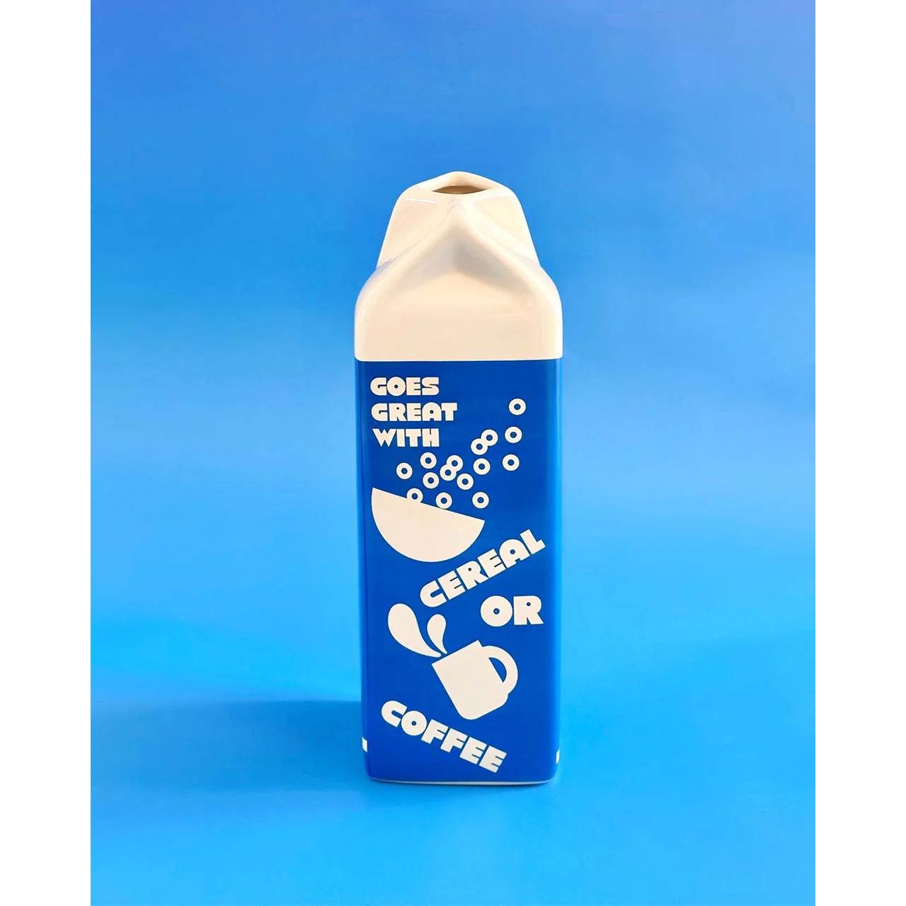 Oat Milk Carton Vase | Modern Shelf & Table Decor