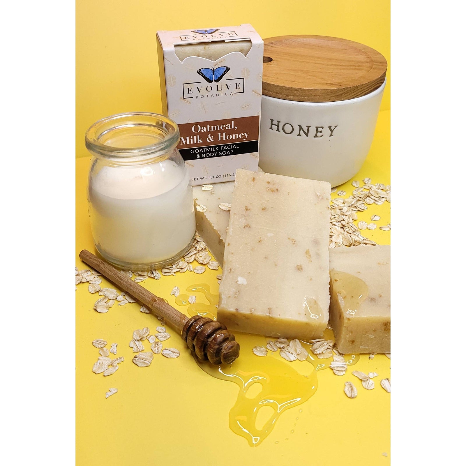 Oatmeal Milk & Honey Standard Soap | Goatmilk Facial & Body Bath Soap | 4.15oz