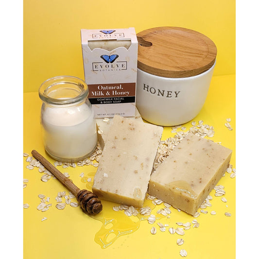 Oatmeal Milk & Honey Standard Soap | Goatmilk Facial & Body Bath Soap | 4.15oz