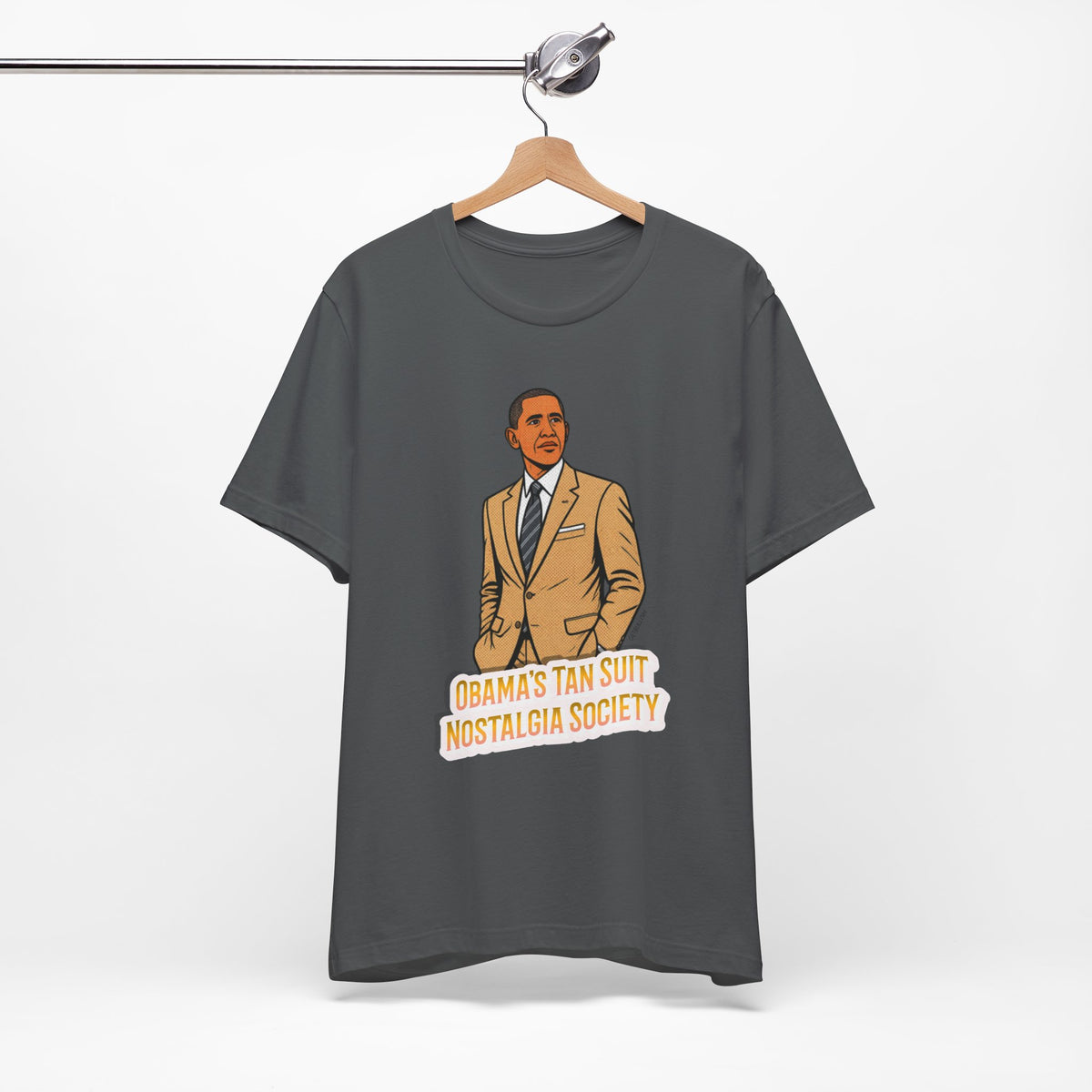 Obama's Tan Suit Nostalgia Society  Jersey Short Sleeve Tee [Sizes XS-4XL]
