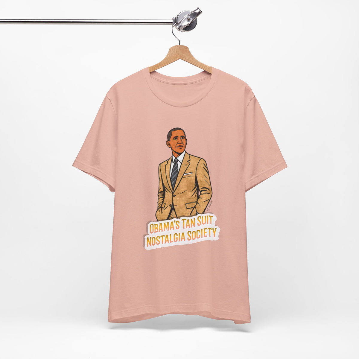 Obama's Tan Suit Nostalgia Society  Jersey Short Sleeve Tee [Sizes XS-4XL]