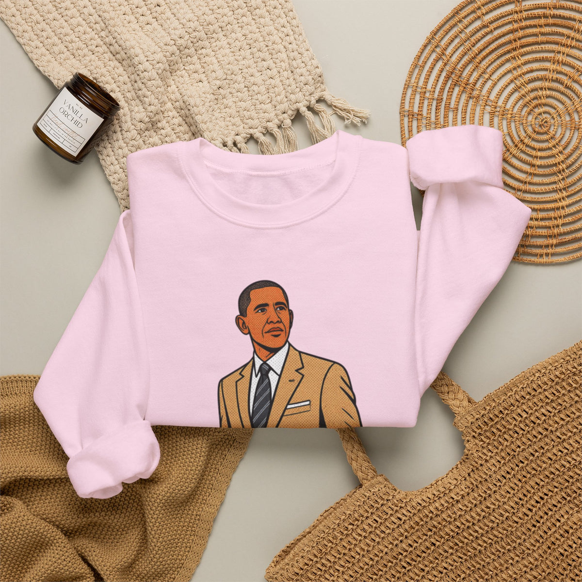Obama's Tan Suit Nostalgia Society Unisex Heavy Blend™ Crewneck Sweatshirt [Sizes S-5X]-GetBullish-The Bullish Store