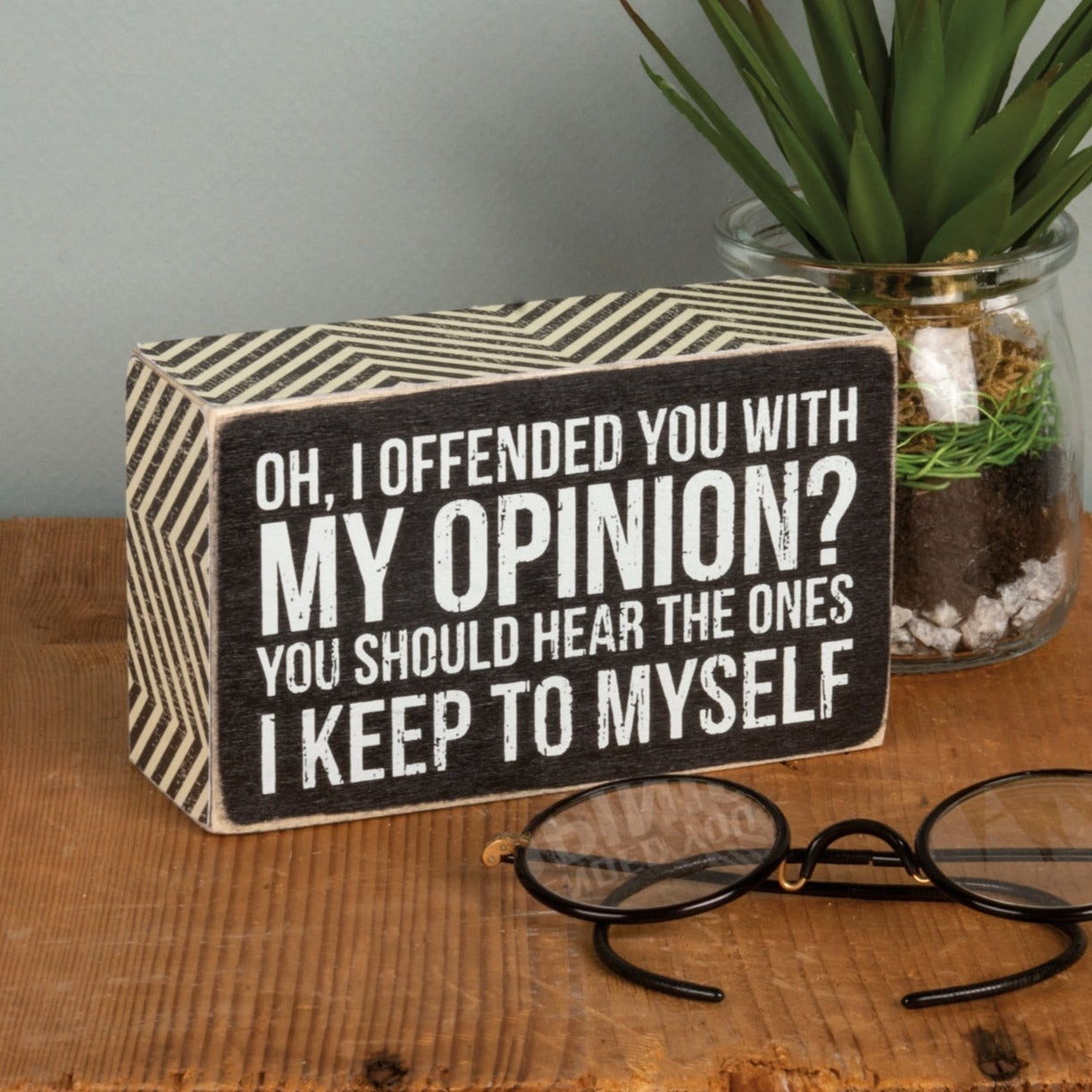 Oh I Offended You With My Opinion Box Sign