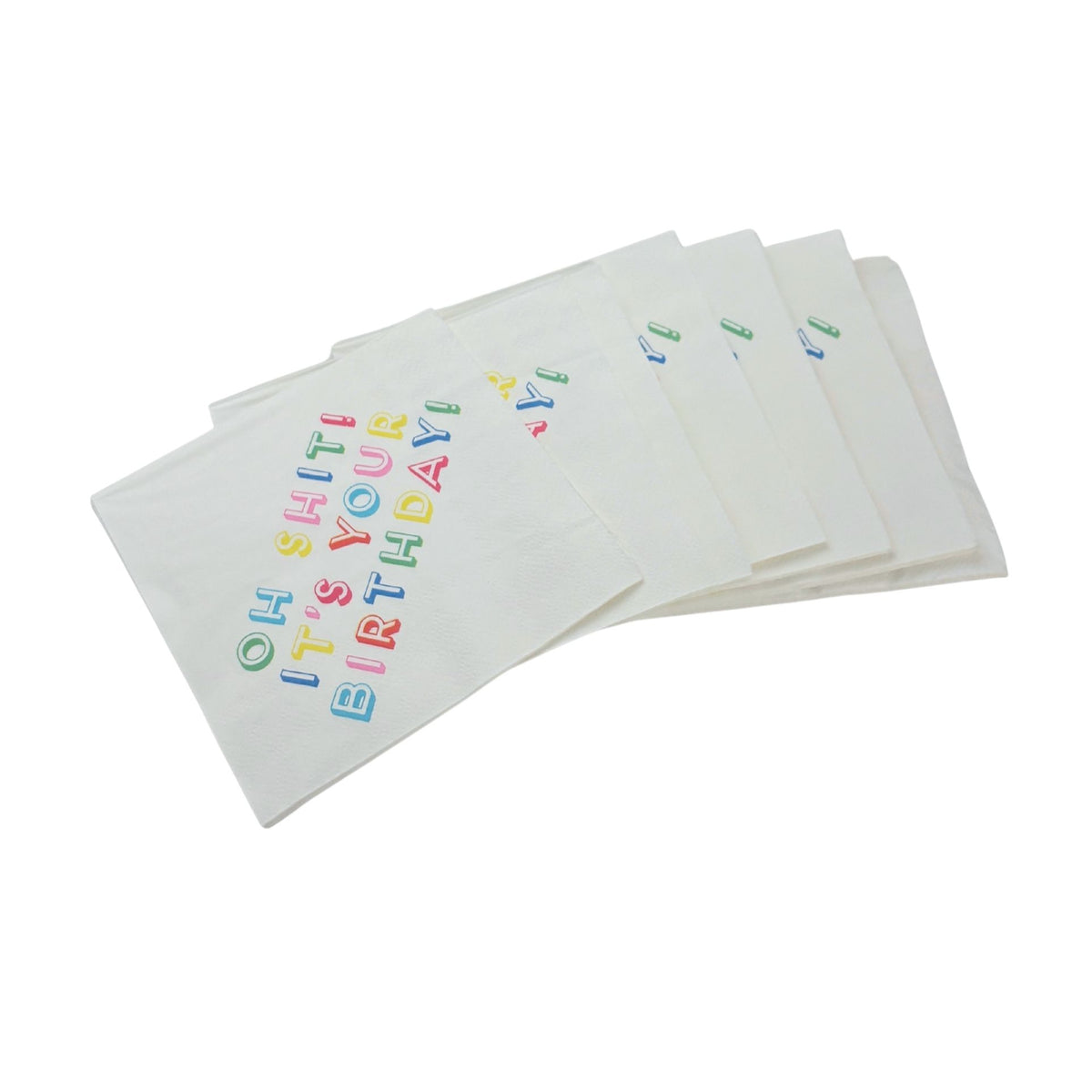 Oh Shit It’s Your Birthday Beverage Napkins | Fun Colorful Party Napkins | 5''