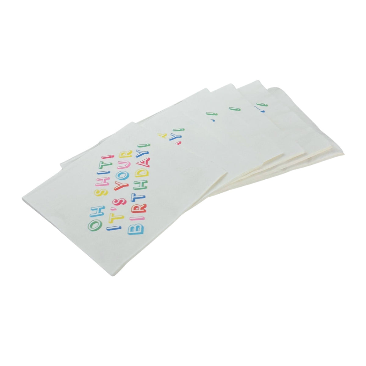 Oh Shit It’s Your Birthday Beverage Napkins | Fun Colorful Party Napkins | 5''