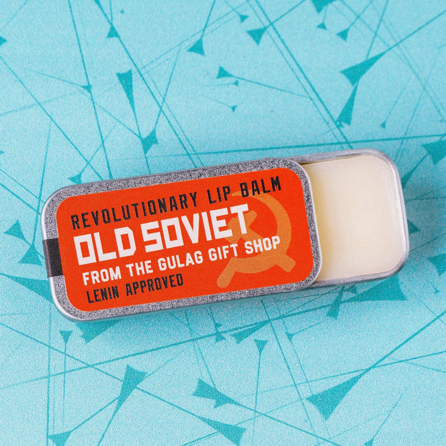 Old Soviet Lip Balm in Funny Old School Tin | Mint Lip Moisturizer
