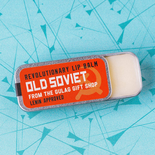 Old Soviet Lip Balm in Funny Old School Tin | Mint Lip Moisturizer