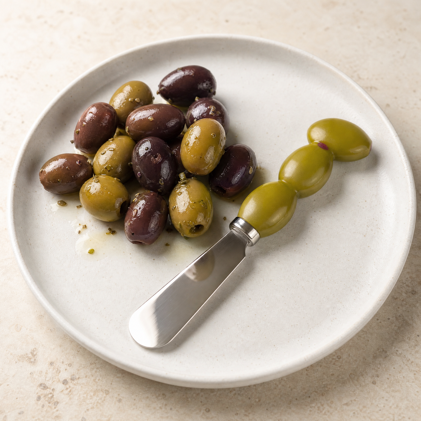 Olive Polyresin Cheese Spreader | Mediterranean Inspired Kitchen Utensil-Supreme Housewares-The Bullish Store