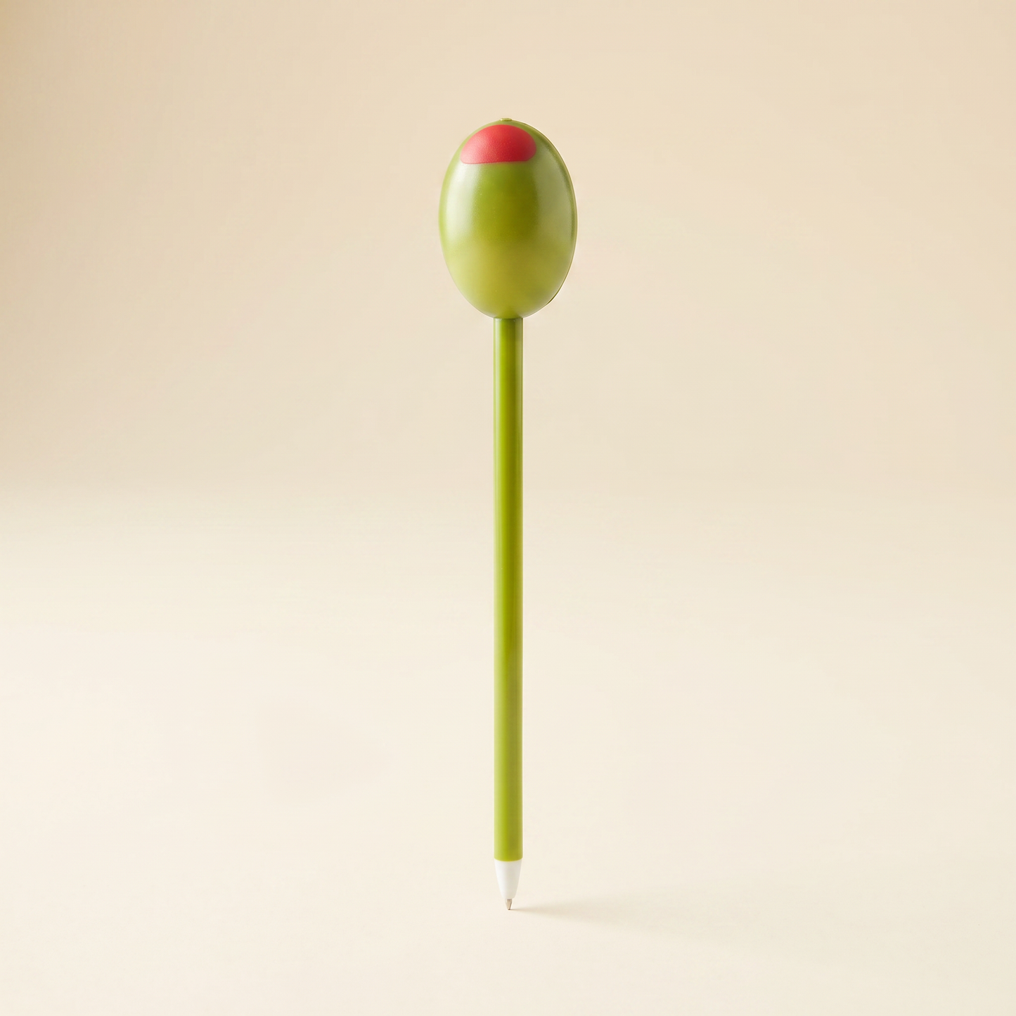 Olive Squishy Pen | Funny Ballpoint Pen with Squeeze Olive Topper