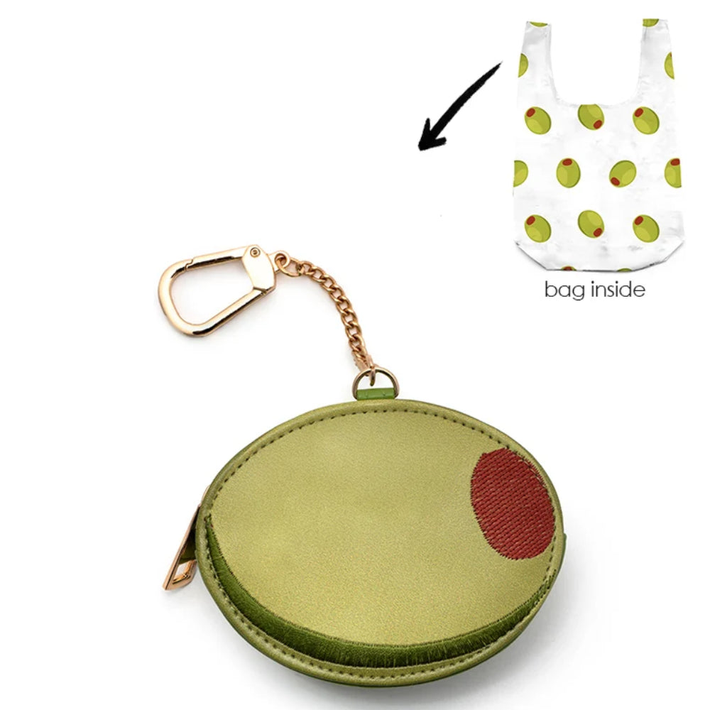 Green Olive Bag Charm & Reusable Shopper