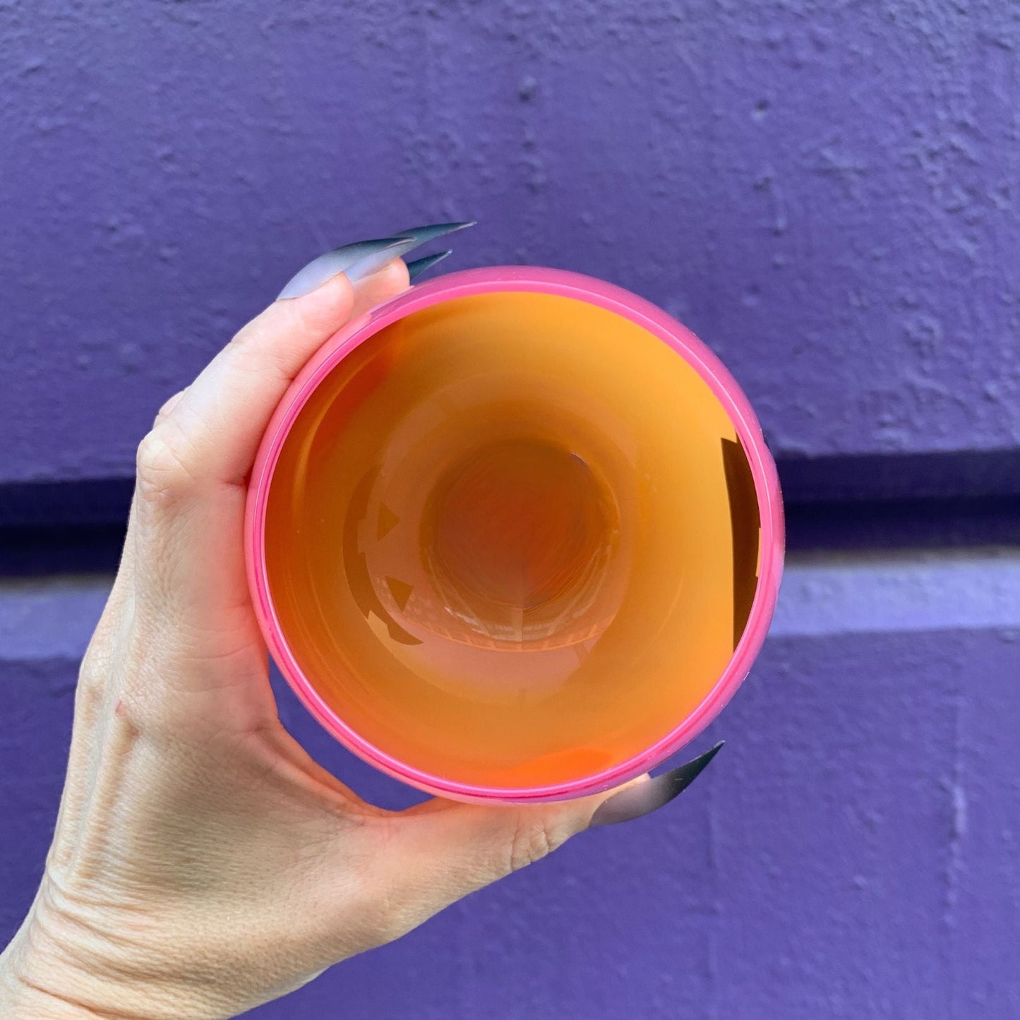 Ombre Jack-O'-Lantern Roly Poly Wine Glass | Pumpkin Spooky Halloween Cocktail Glass | 13 oz.