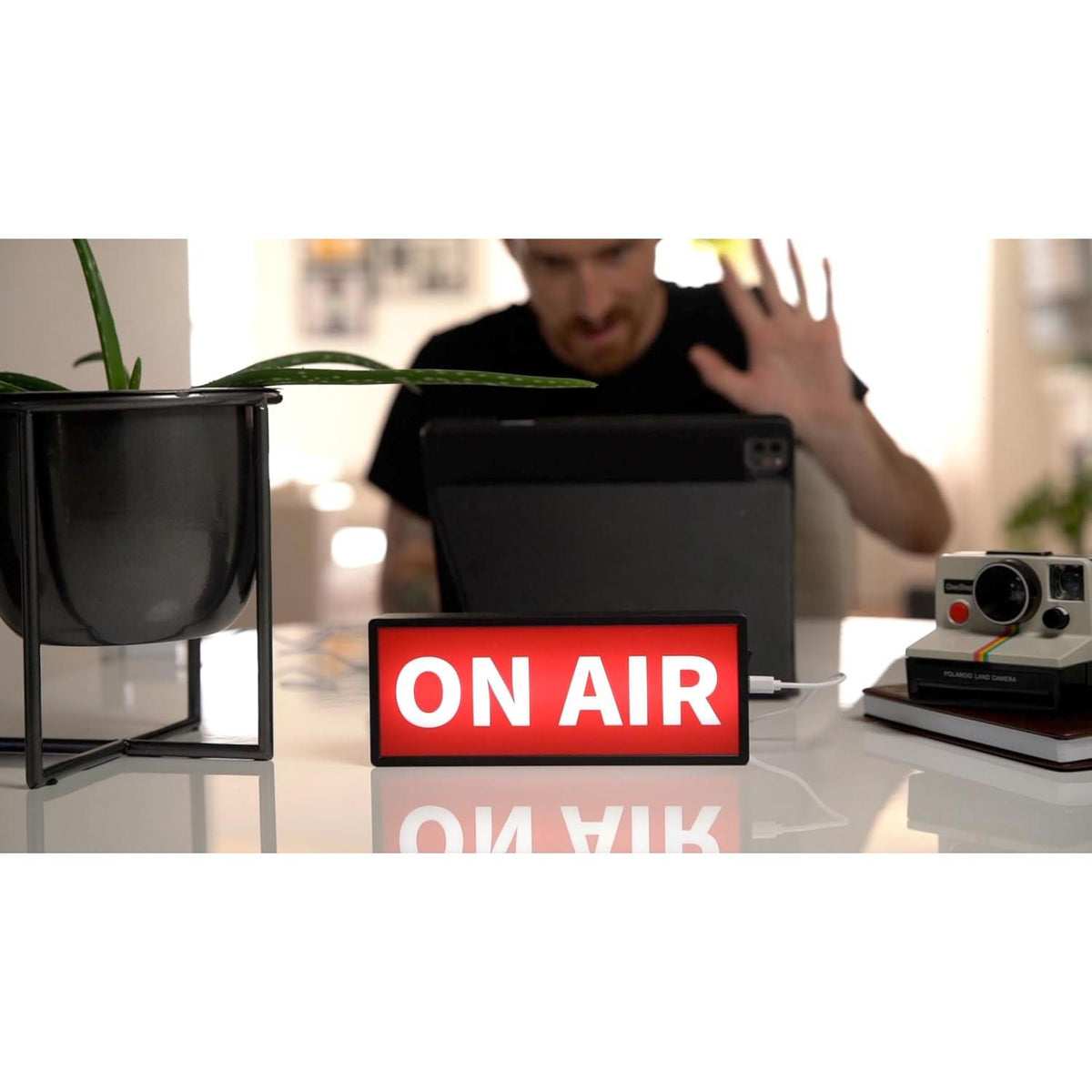 On Air LED Desk Sign | USB Powered | Wall Mount or Desktop | Streaming, Podcast, WFH | NPW-NPW-The Bullish Store