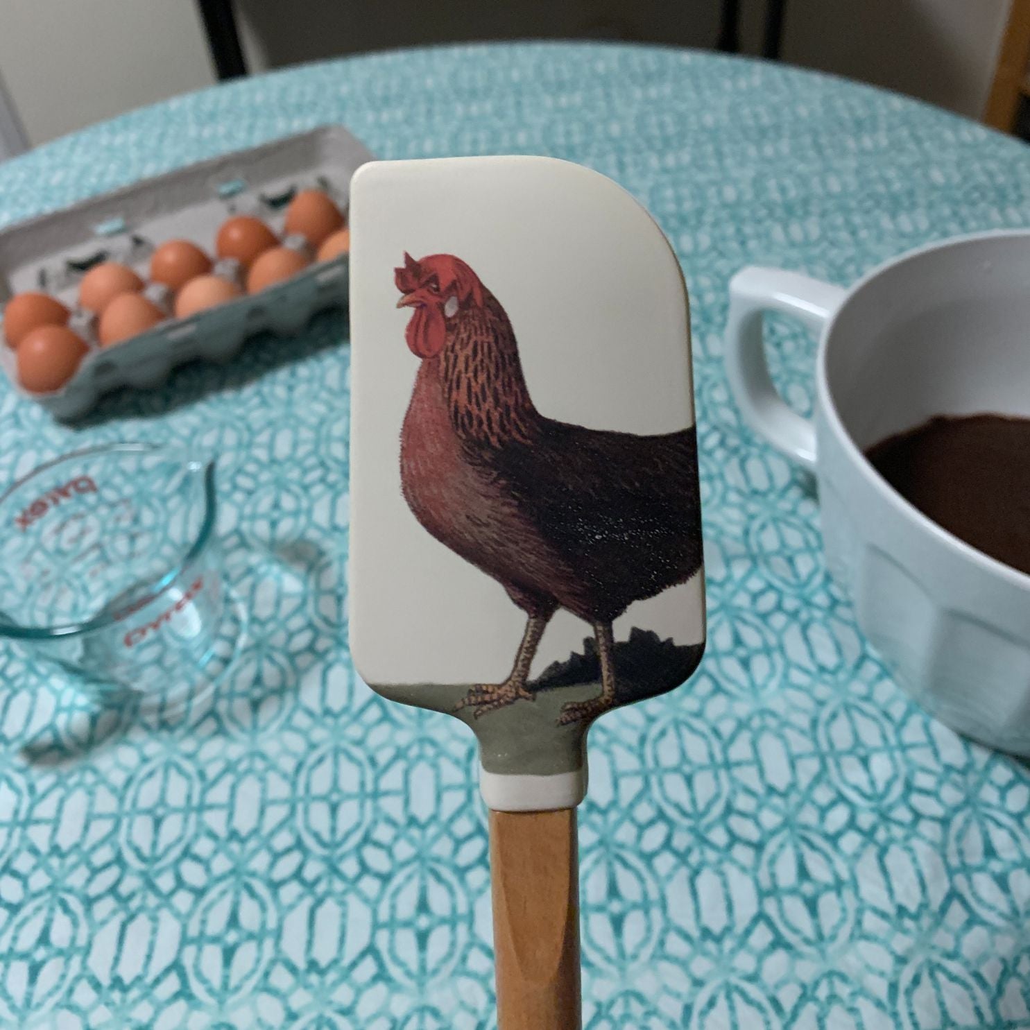 One Bad Mother Clucker Spatula With A Wooden Handle