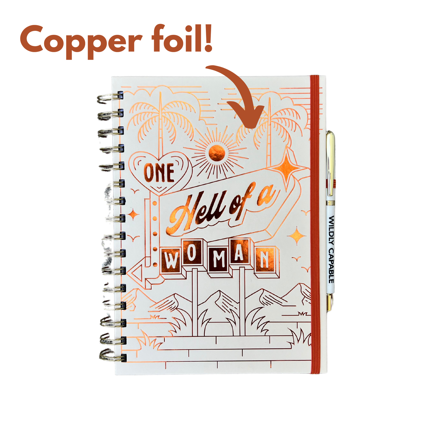 One Hell Of A Woman Journal with Matching Pen | Funny A5 Hardcover Notebook