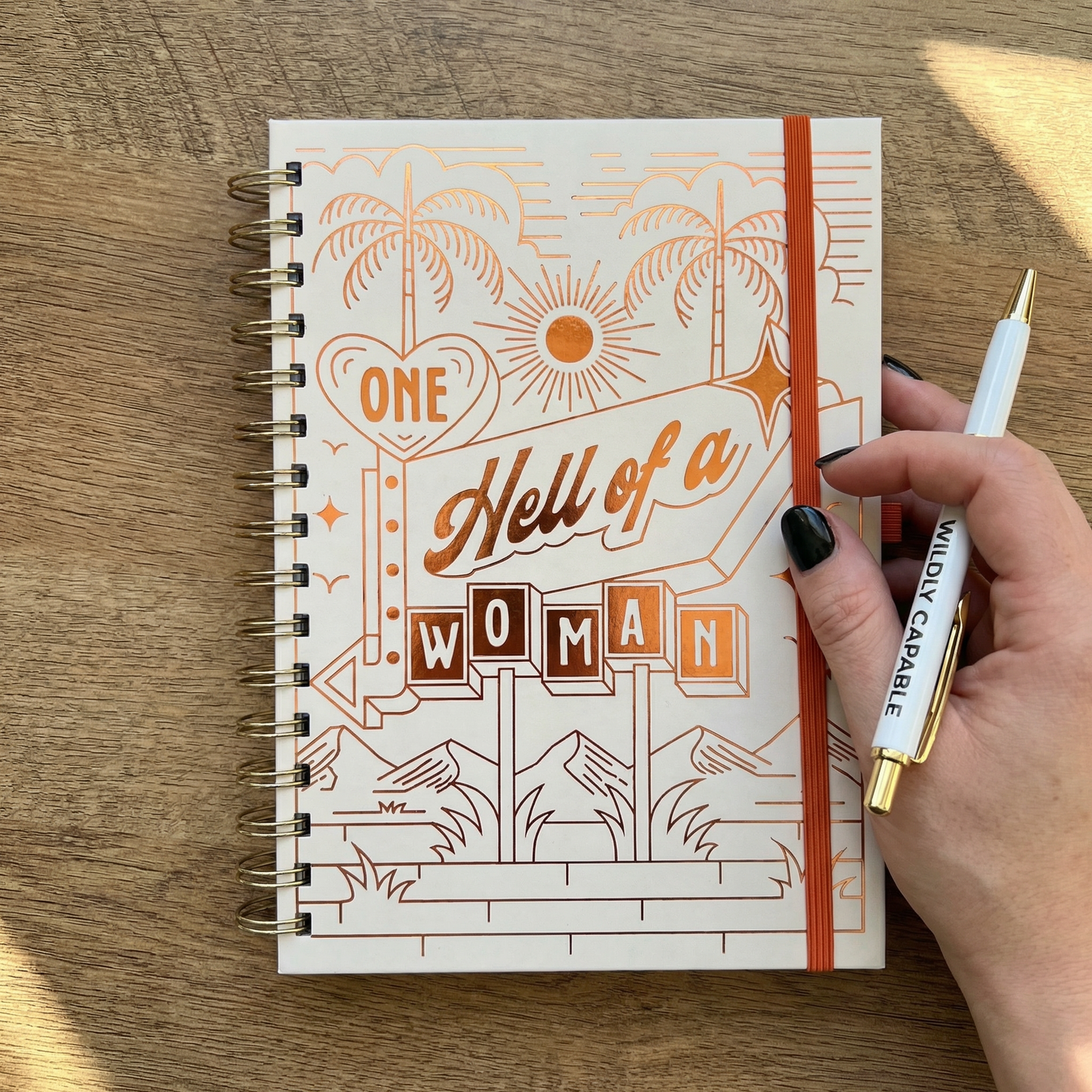 One Hell Of A Woman Journal with Matching Pen | Funny A5 Hardcover Notebook