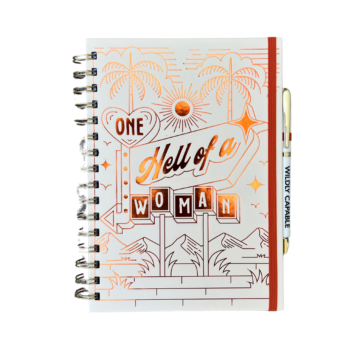 One Hell Of A Woman Journal with Matching Pen | Funny A5 Hardcover Notebook