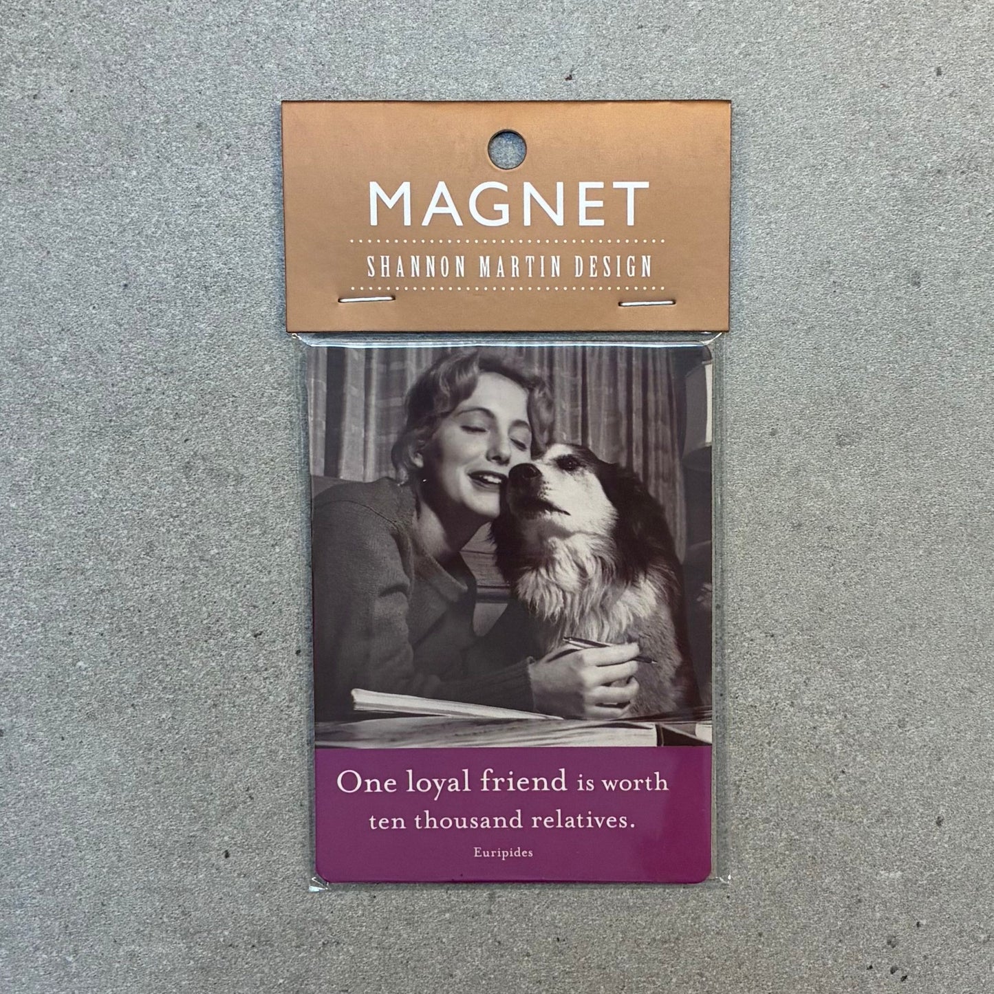 One Loyal Friend Is Worth Ten Thousand Relatives Rectangle Magnet | Retro Fridge and Office Magnet