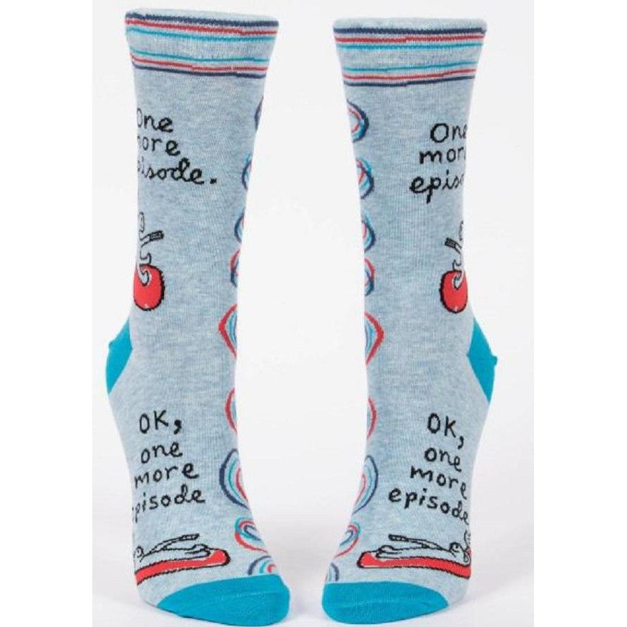 One More Episode Women's Quirky Crew Socks | BlueQ at GetBullish