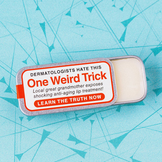 One Weird Trick Lip Balm in Funny Old School Tin | Vanilla Lip Moisturizer