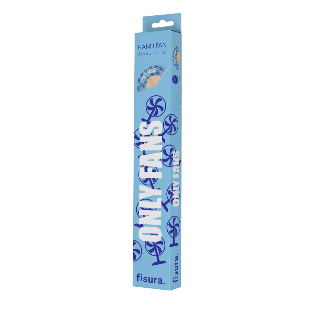 Only Fans Blue Wooden Hand Fan | Funny Hot Weather Foldable Fan-Fisura-The Bullish Store