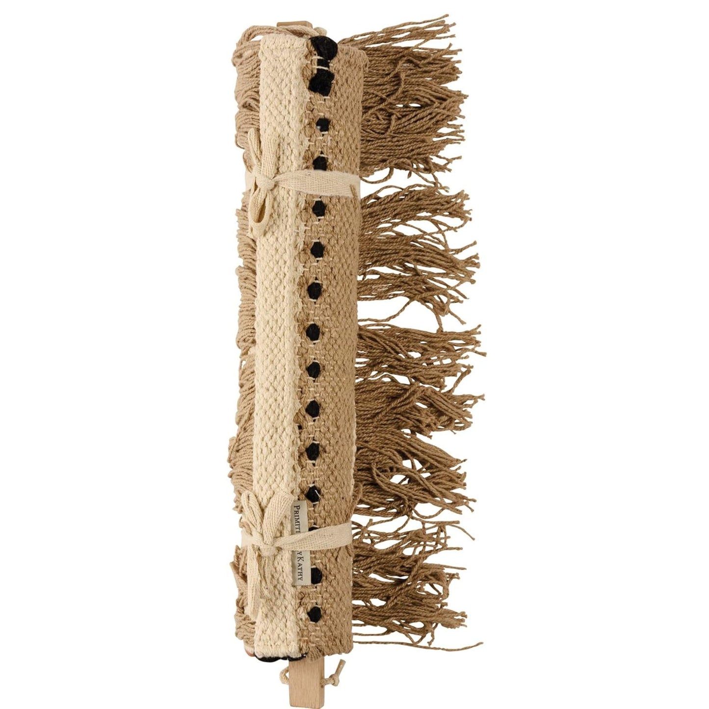Ophelia Boho Woven Wall Hanging | Cotton Fringe Tapestry with Wooden Rod