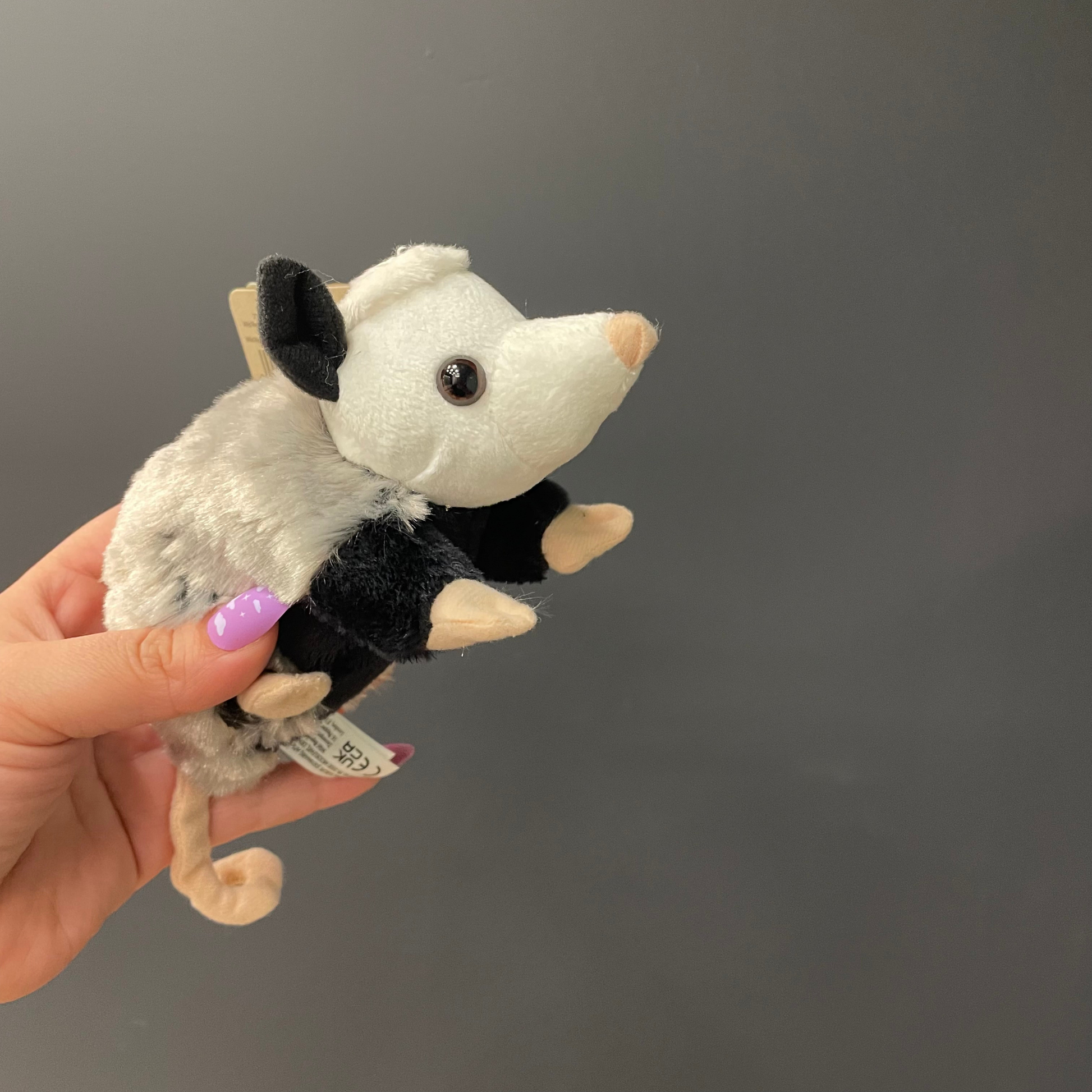 Opossum Mini Stuffed Animal 5" | Pocketkins Eco Opossum by Wild Republic