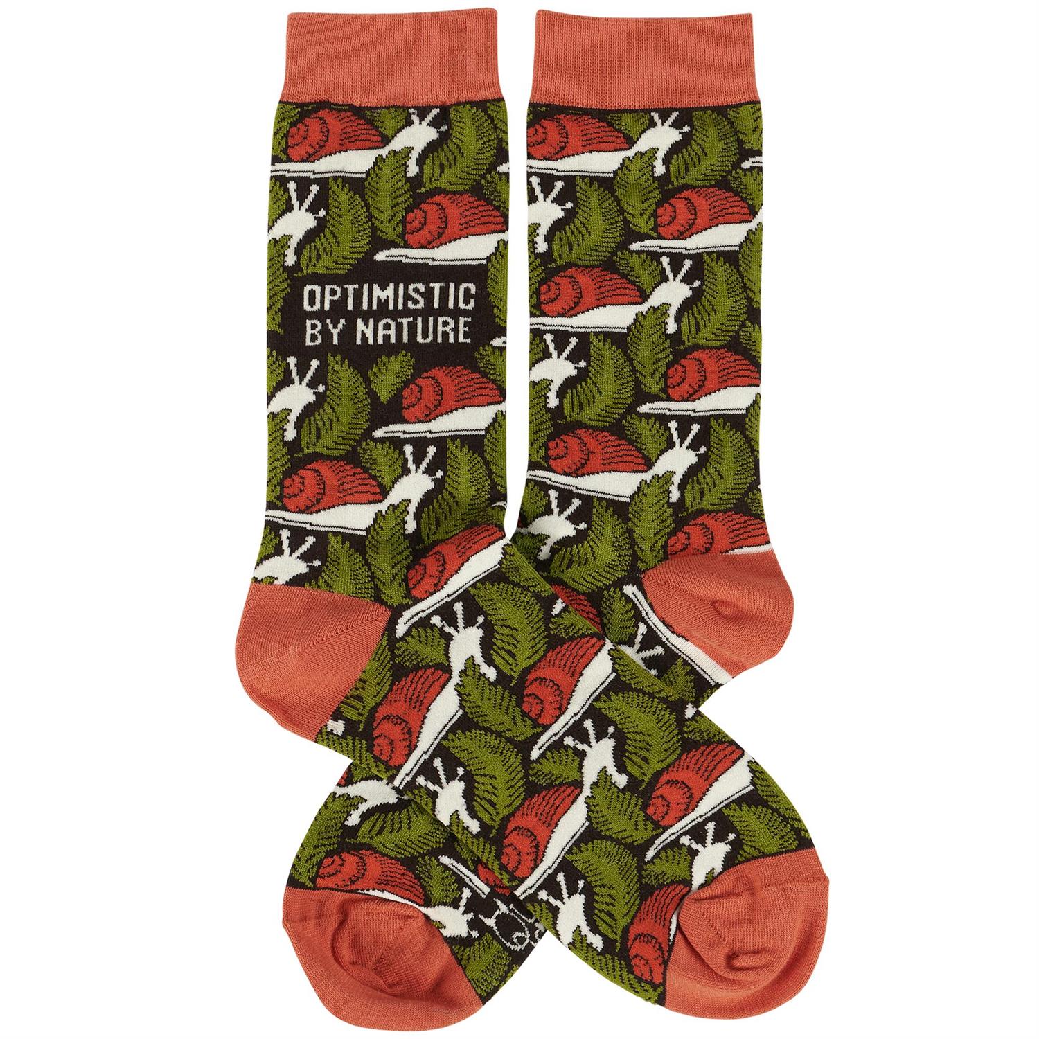 Optimistic by Nature Socks | Snail Pattern Design