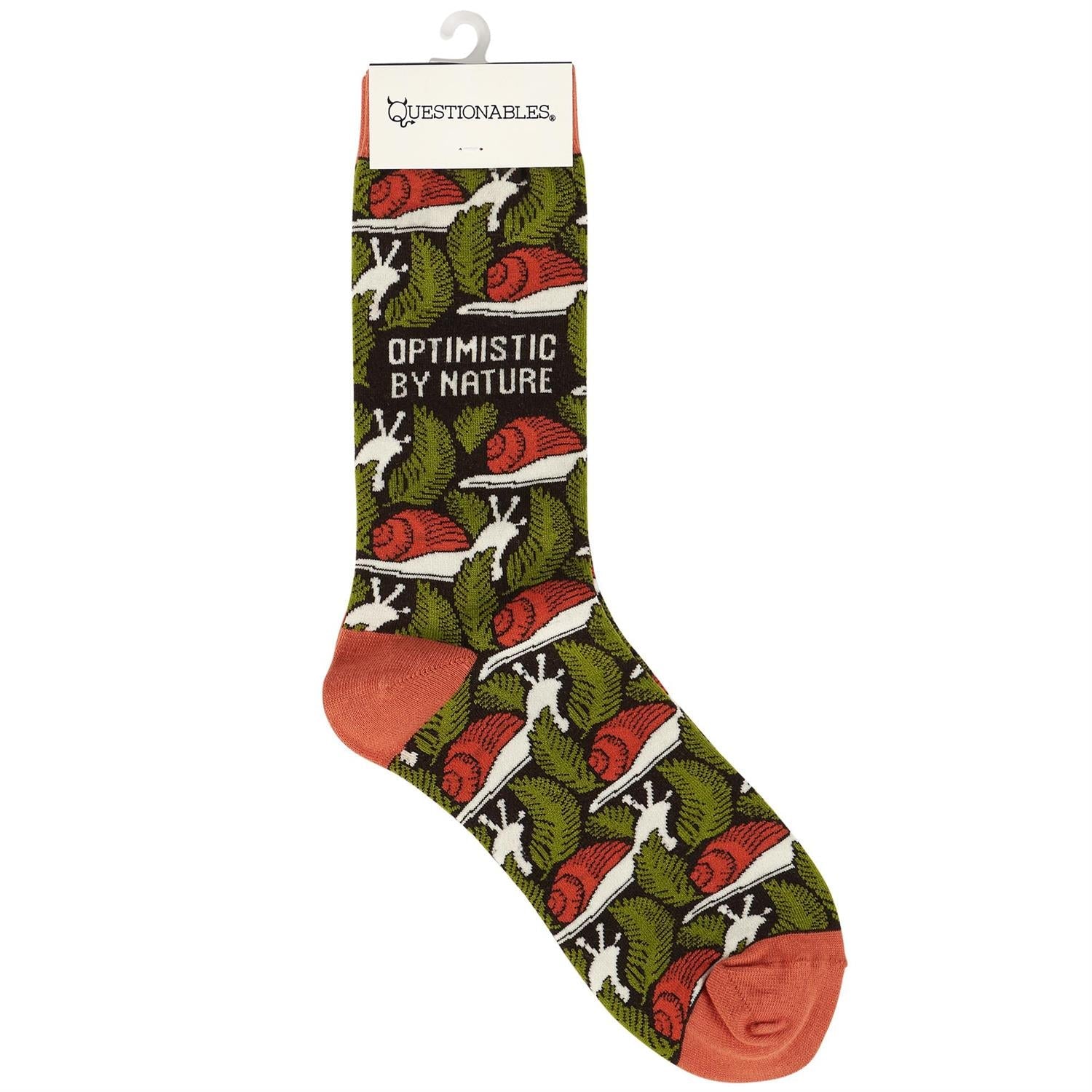 Optimistic by Nature Socks | Snail Pattern Design