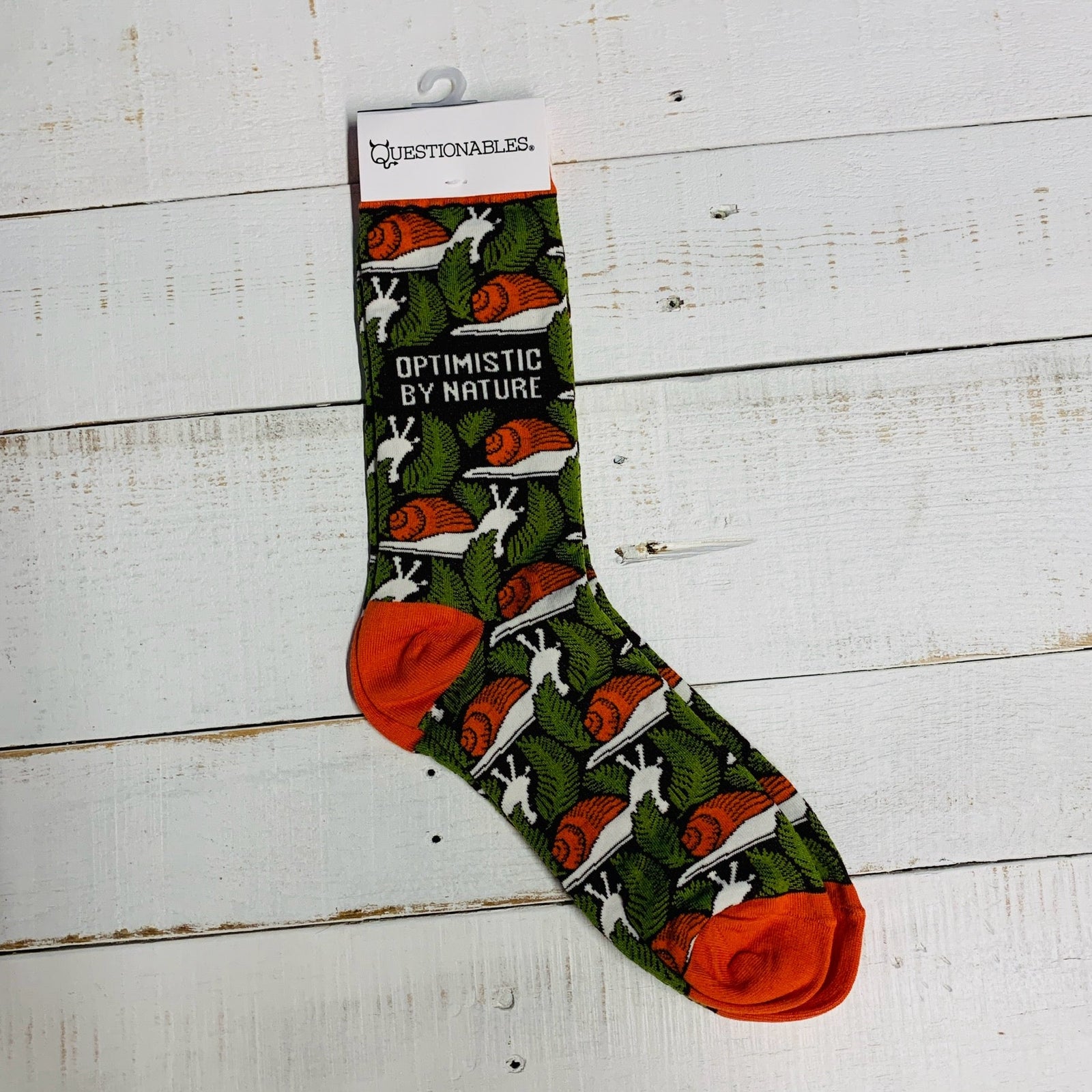 Optimistic by Nature Socks | Snail Pattern Design