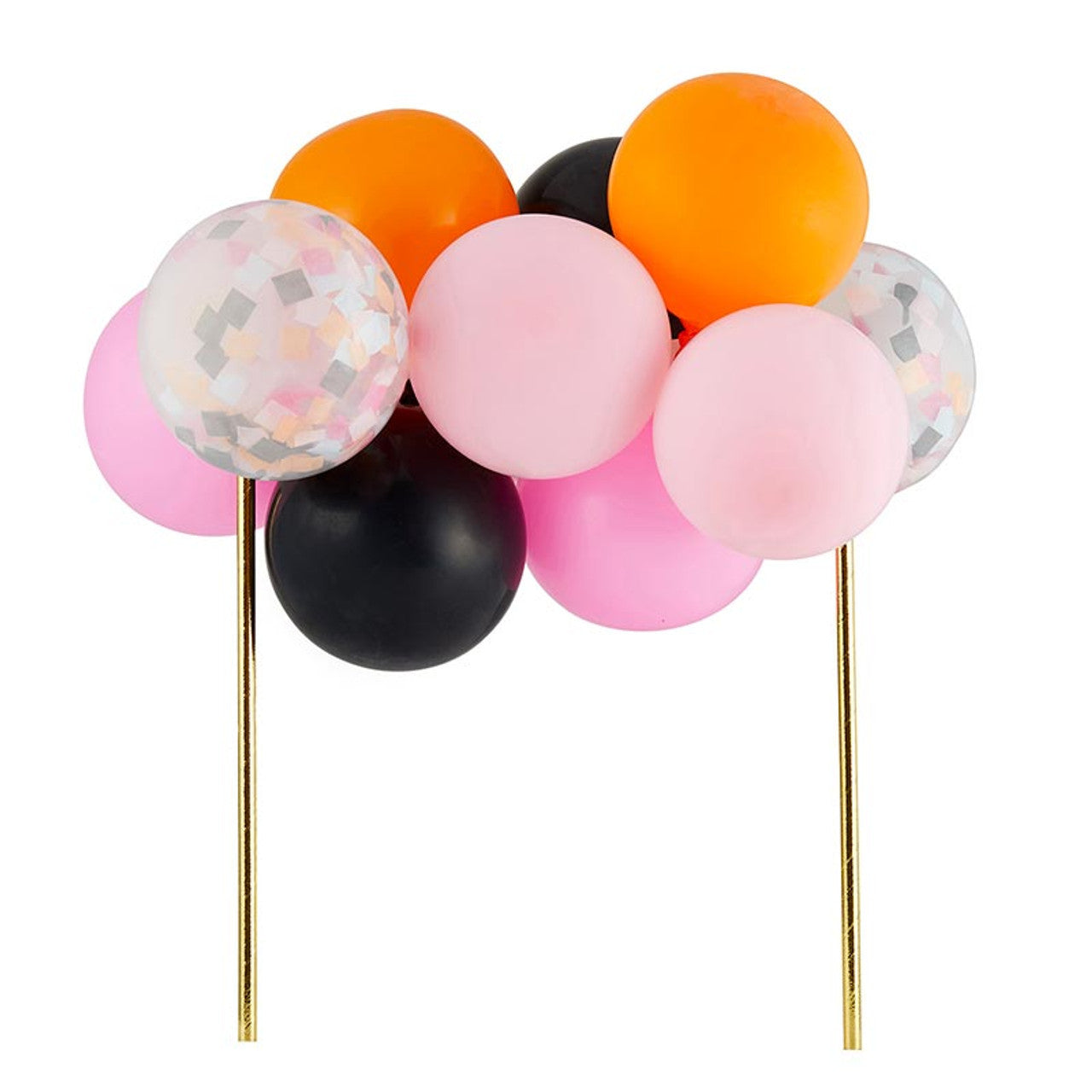 Orange Black and Pink Balloon Cake Topper | Spooky Mini Balloon Garland Decoration