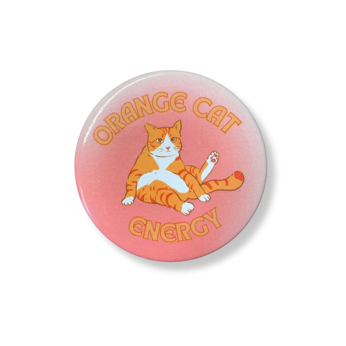 Orange Cat Energy 2.25" Large Pinback Button