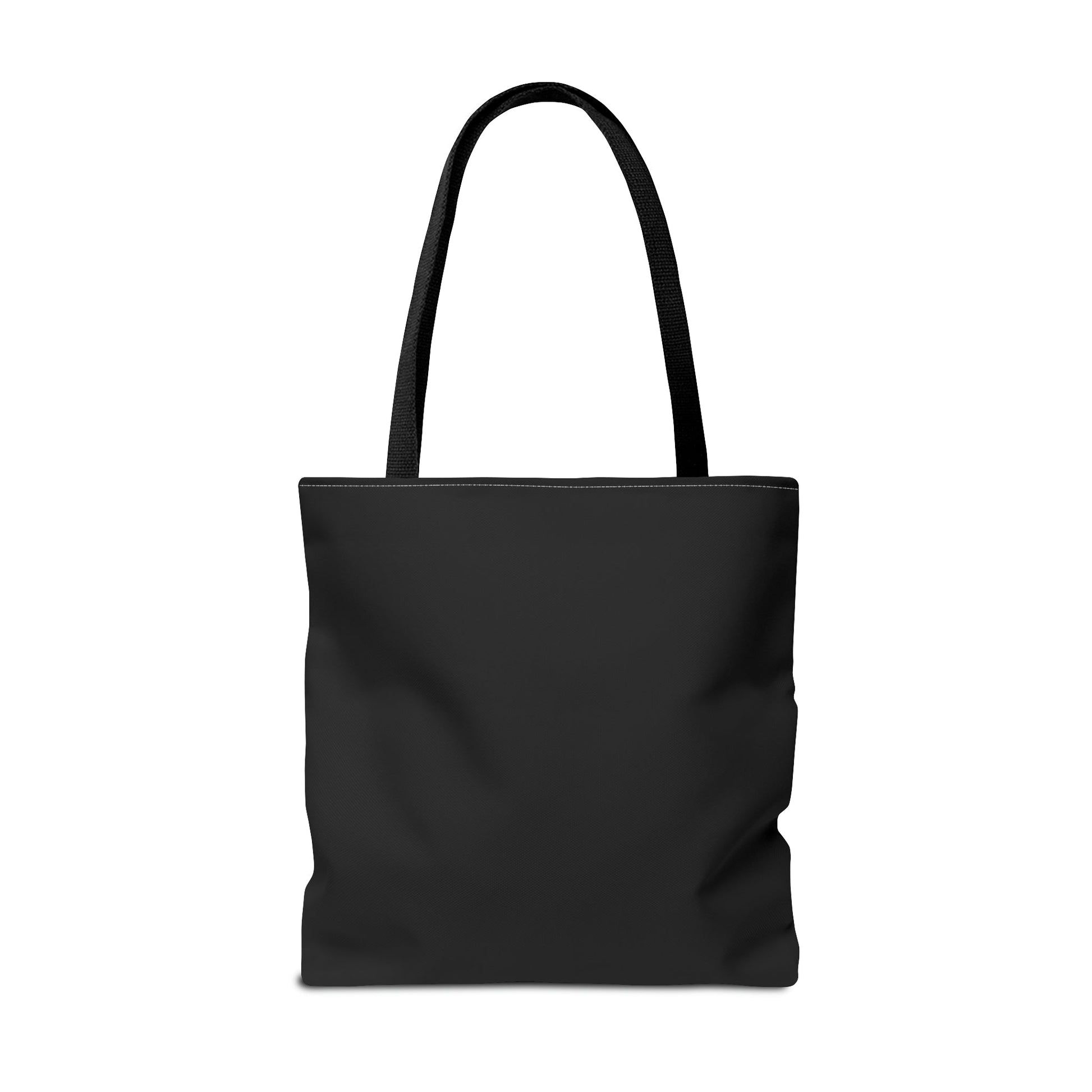 Orange Cat Energy Tote Bag in Black | 18" x 18"