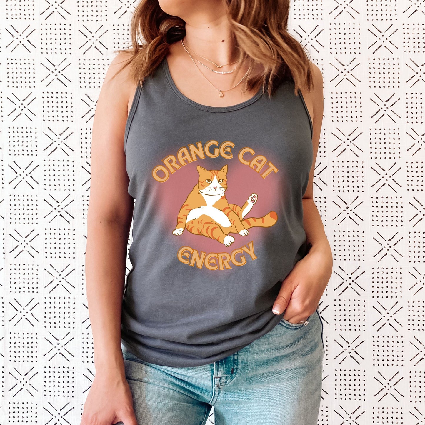 Orange Cat Energy Women's Ideal Racerback Tank