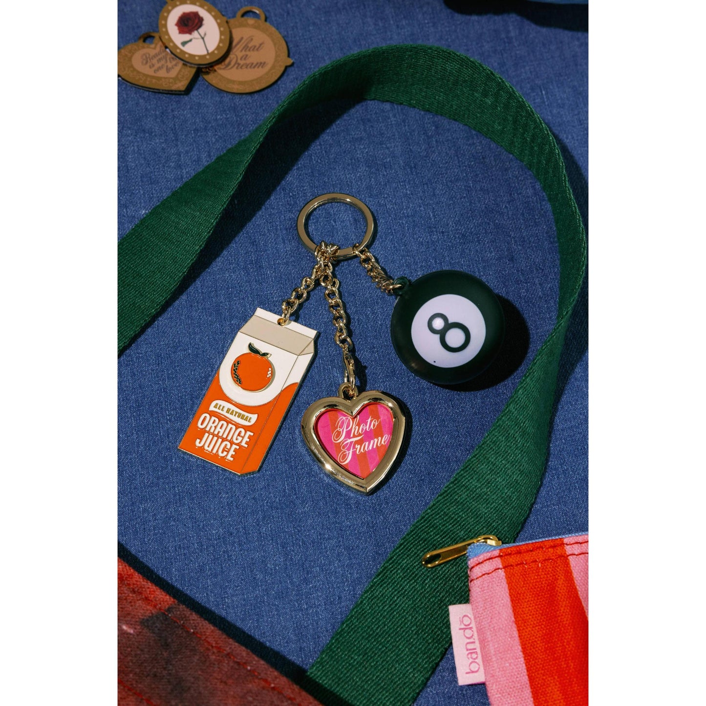 Orange Juice Fidget Keychain | 3-in-1 Stress Relief Keychain-Ban.do-The Bullish Store