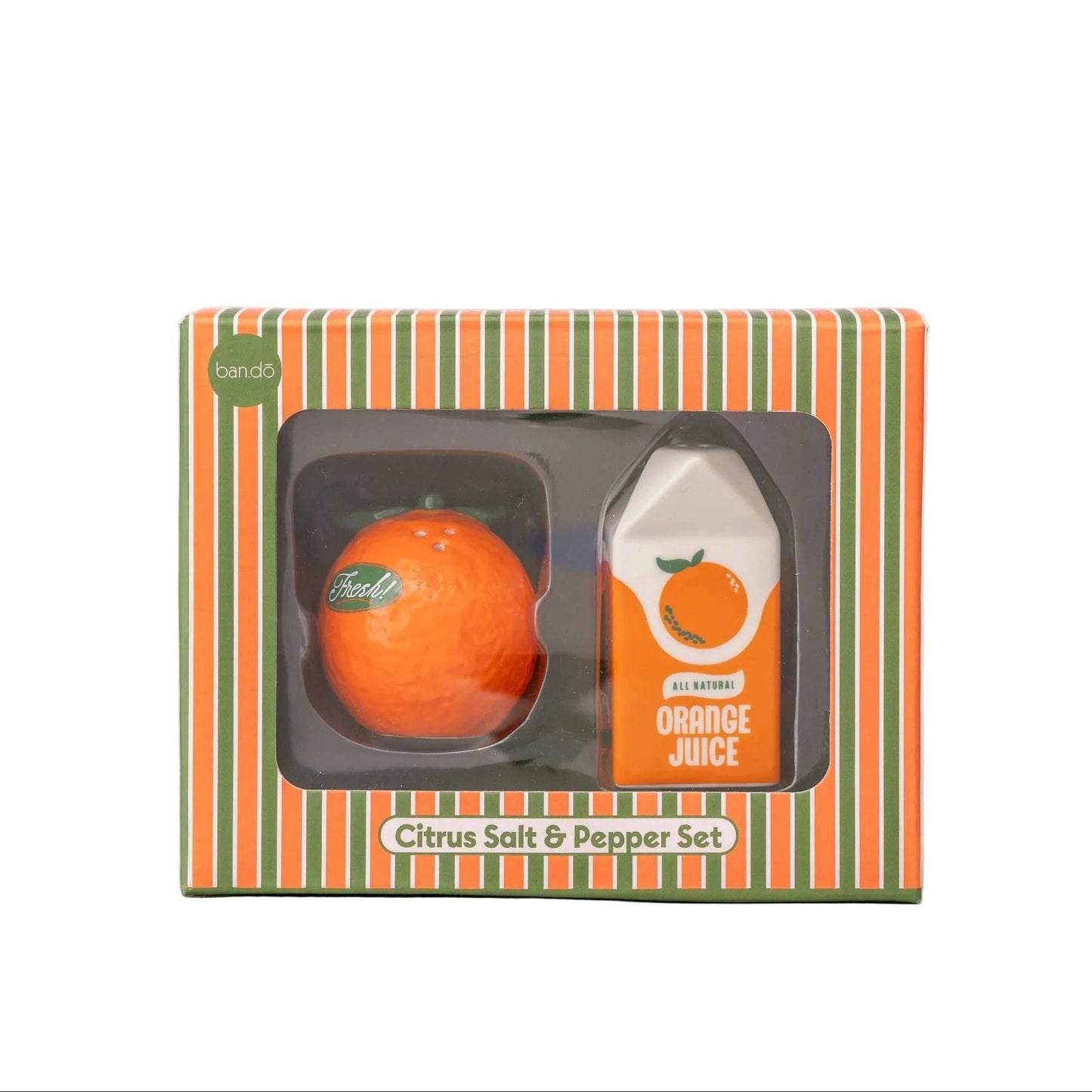 Orange Salt & Pepper Shakers | Citrus Ceramic Set-Ban.do-The Bullish Store