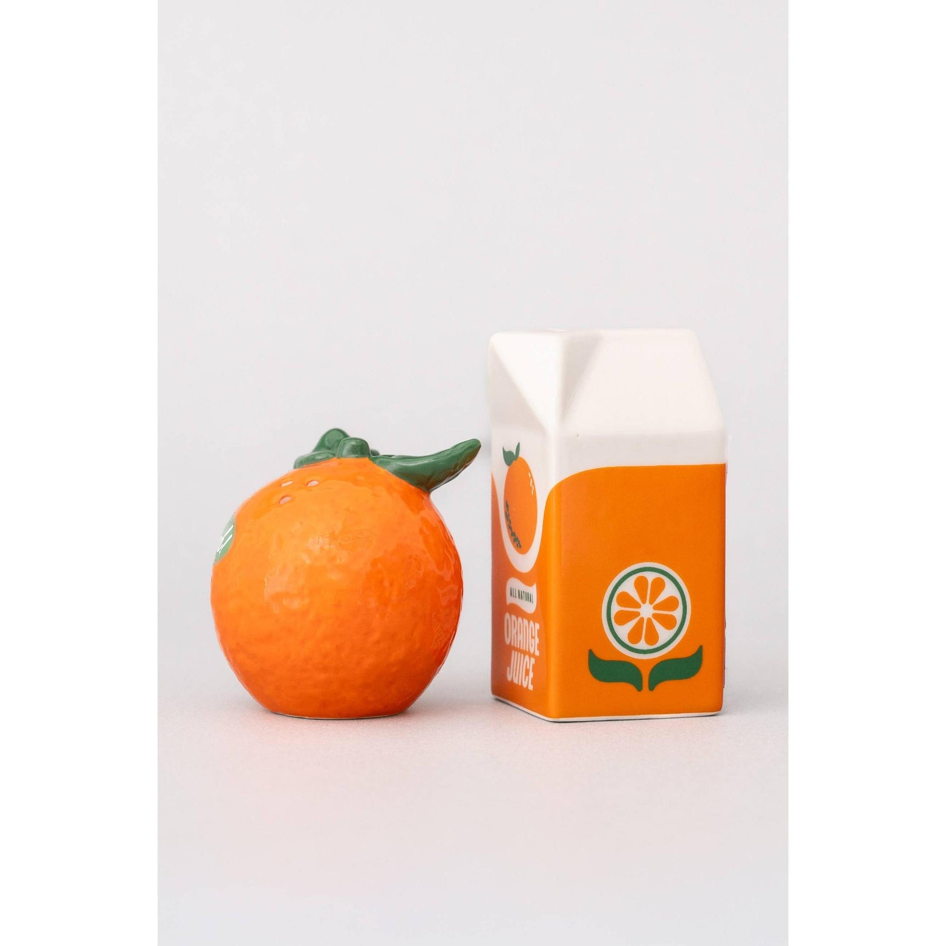 Orange Salt & Pepper Shakers | Citrus Ceramic Set-Ban.do-The Bullish Store