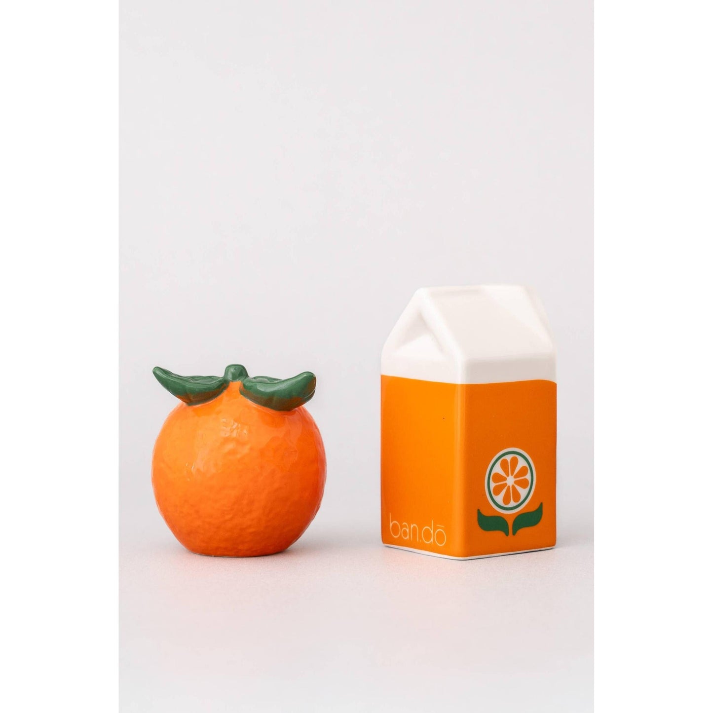 Orange Salt & Pepper Shakers | Citrus Ceramic Set-Ban.do-The Bullish Store
